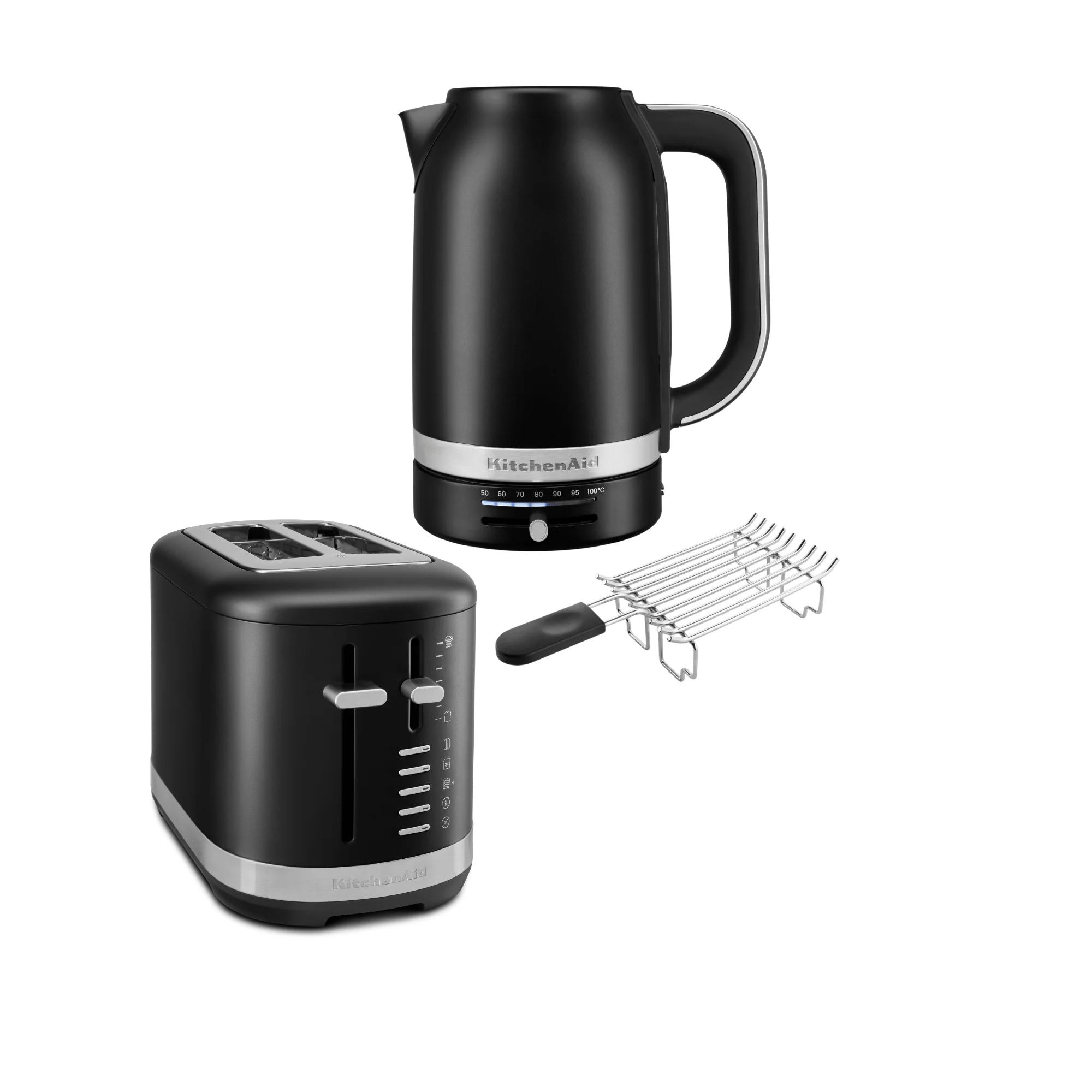 2025 KitchenAid Ontbijtpakket inclusief Waterkoker 5KEK1701, Toaster 5KMT2109 + Broodjeshouder