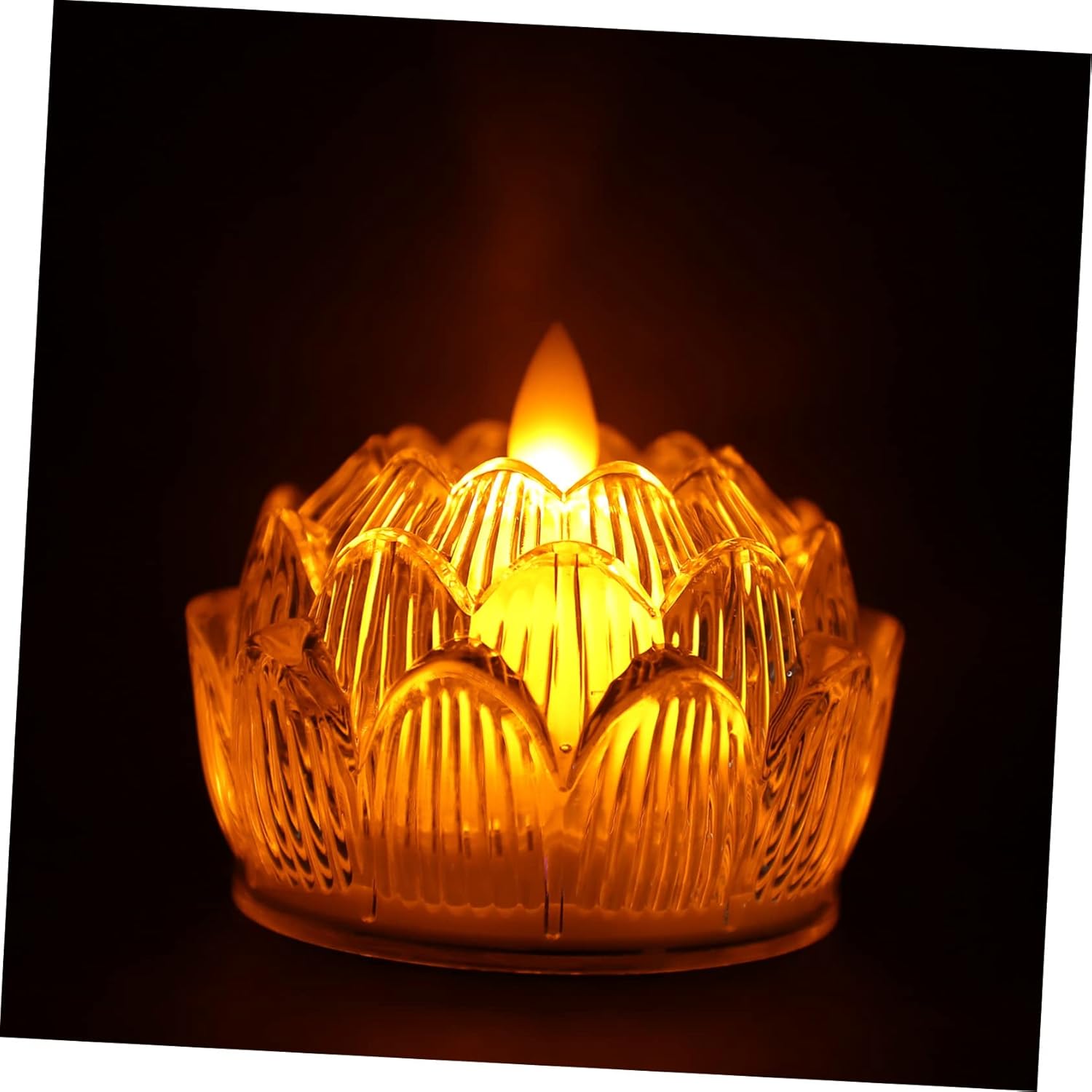 Mode 12 Stück Lotuskerzenlicht Teelichter LED-Laterne Tischlampe LED-Teelichtkerzen Segenslampen LED-Kerzen Lichter LED-Blumenlampe LED-Lotuslampe Blumenlichter Tischlampe LED