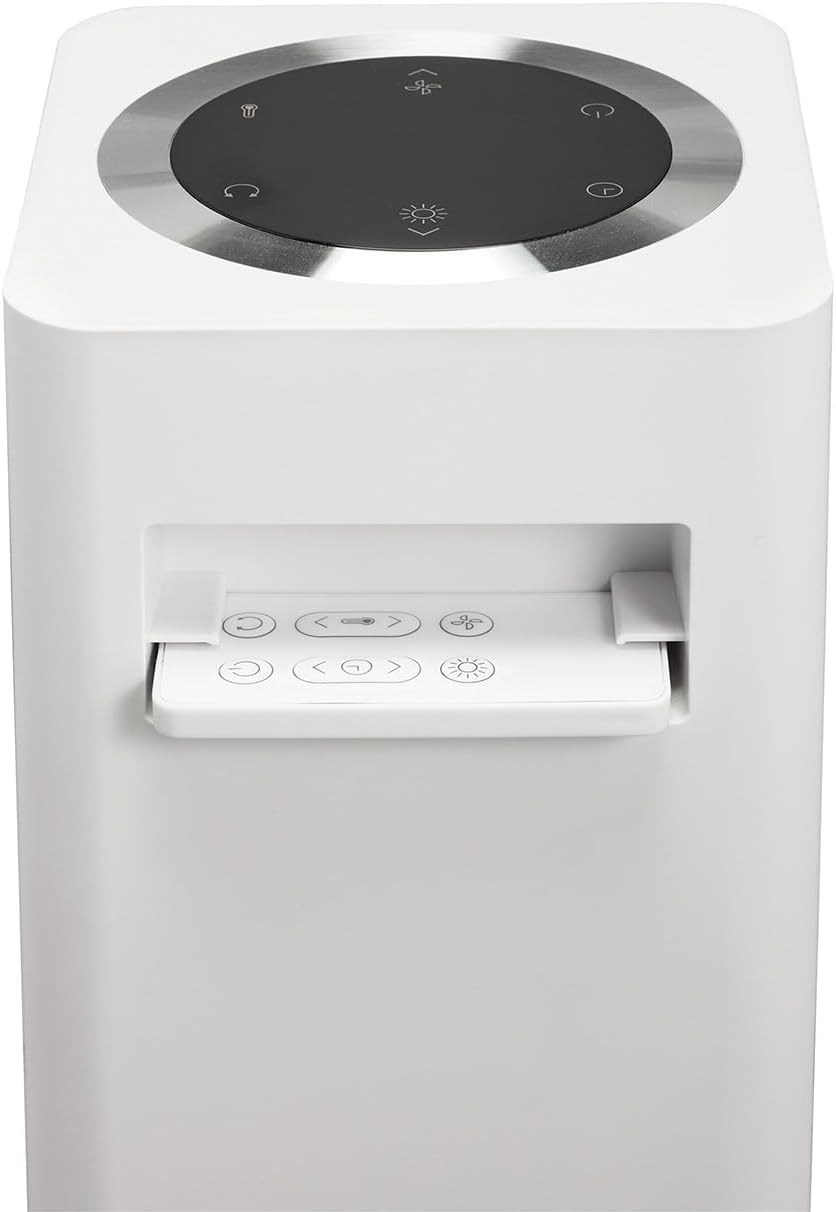 Clean Air Optima CA-904W - Design Heizlüfter - Heizen und kühlender Brise - Heizung: 1000/2000 Watt - Digitaler Thermostat 15-35°C - Oszillation 80º - Geeignet für Räume bis 40m²/100 m³ (Weiß)