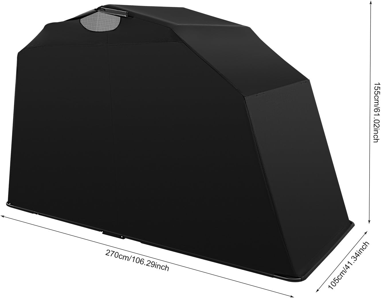 Motorradgarage 270 × 105 × 155 cm, wasserdichtes Motorradzelt, Faltgarage, für Motorräder, Roller, Fahrräder, Kinderspielzeug, Mopeds, Motocross-Motorräder, Holzbearbeitung