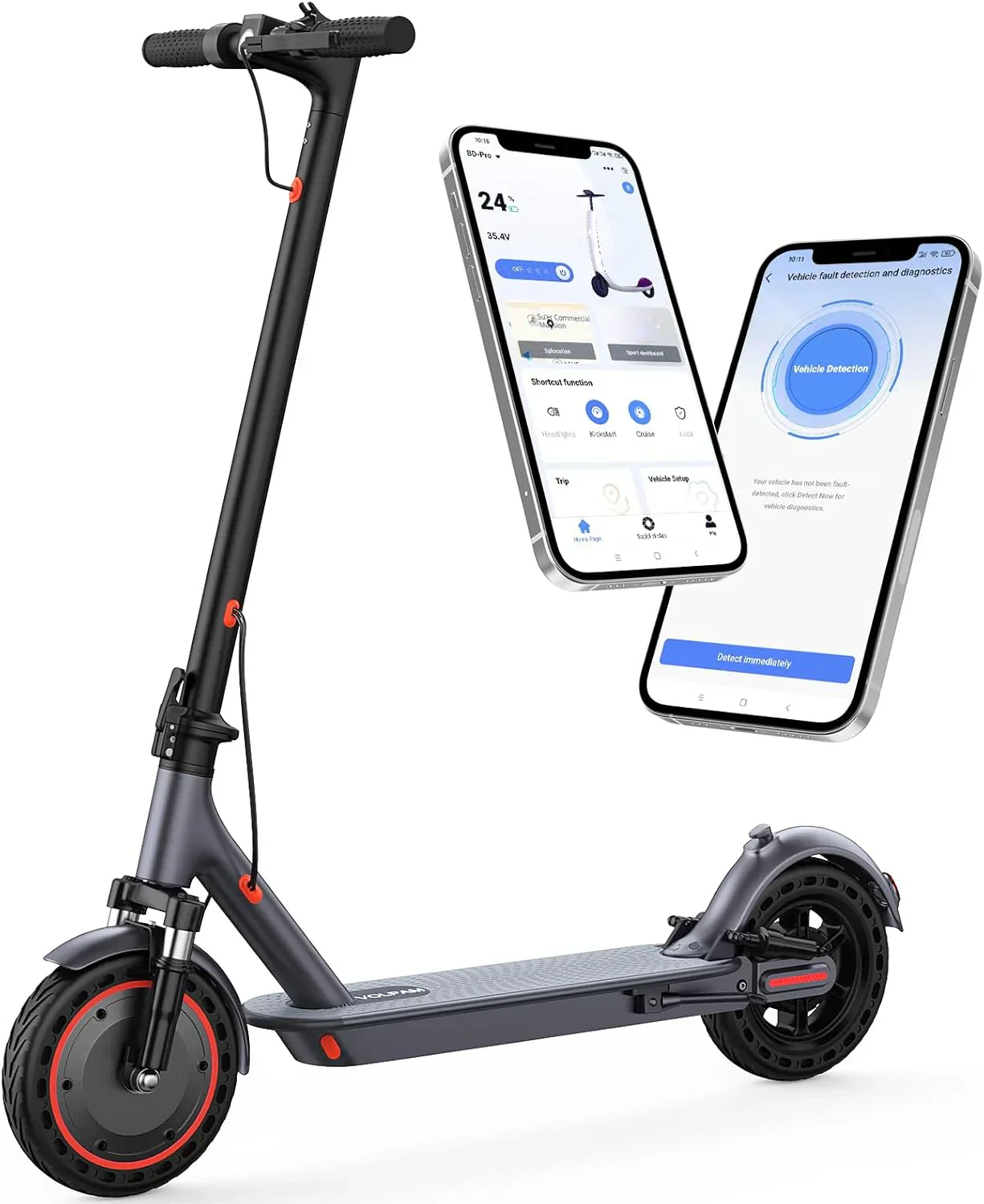 Electric Scooter 350W/500W Powerful Motor 8.5/10 Solid Tires 19/22Mph 28/21/12 Miles Range