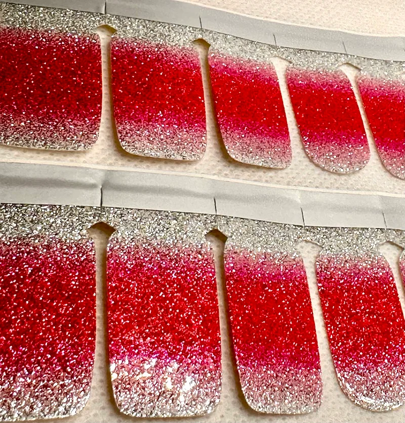 XL Silver-Pink Ombre (Glitter)