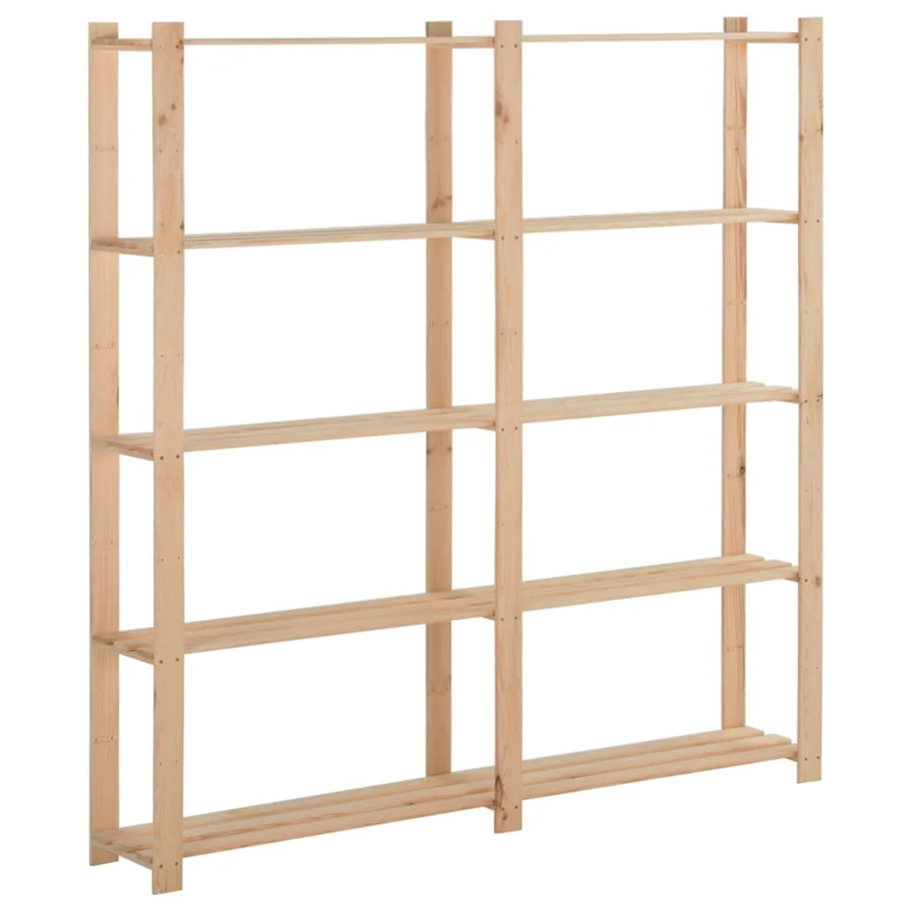 2025 Lagerrek met 5 planken 170x28,5x170 cm massief grenenhout