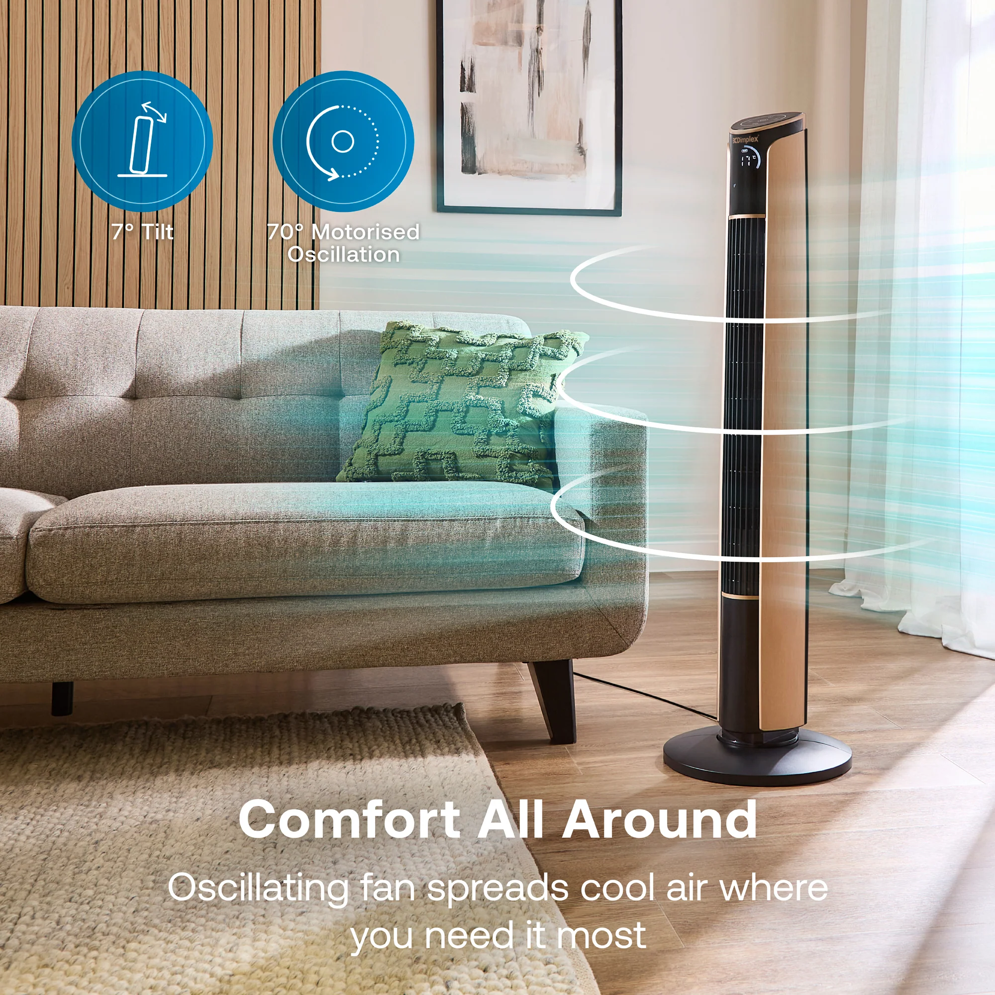 Dimplex Ion Fresh Tower Fan with Ioniser