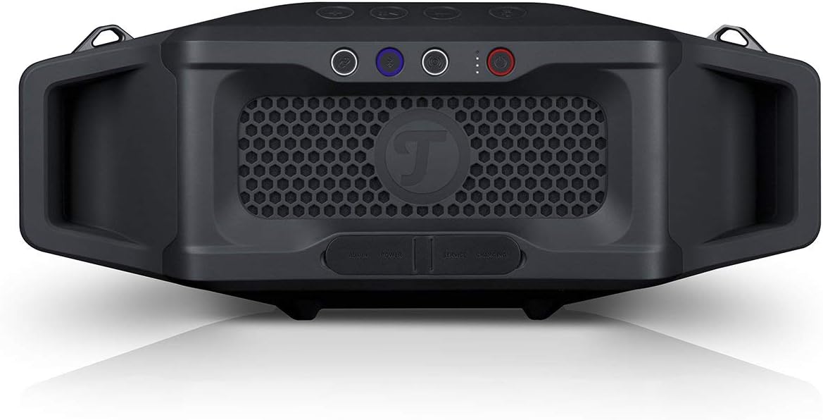 Teufel ROCKSTER Cross Draagbare Bluetooth Stereo Speaker Luidspreker Draadloze Muziek Batterij Tot 16 uur IPX5 Jet Proof Zwart