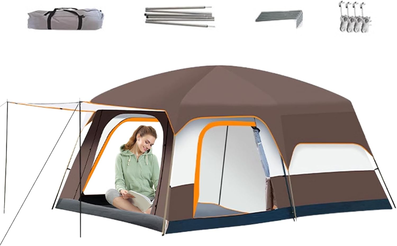 Campingzelt – Outdoor-Camping-Unterschlupf – winddichter Hüttenschutz für Outdoor-Rucksacktouren, Picknick, Hinterhof, Strand, Wandern, Reisen, Trekking, Wanderweg, Erkundung, Bergsteigen