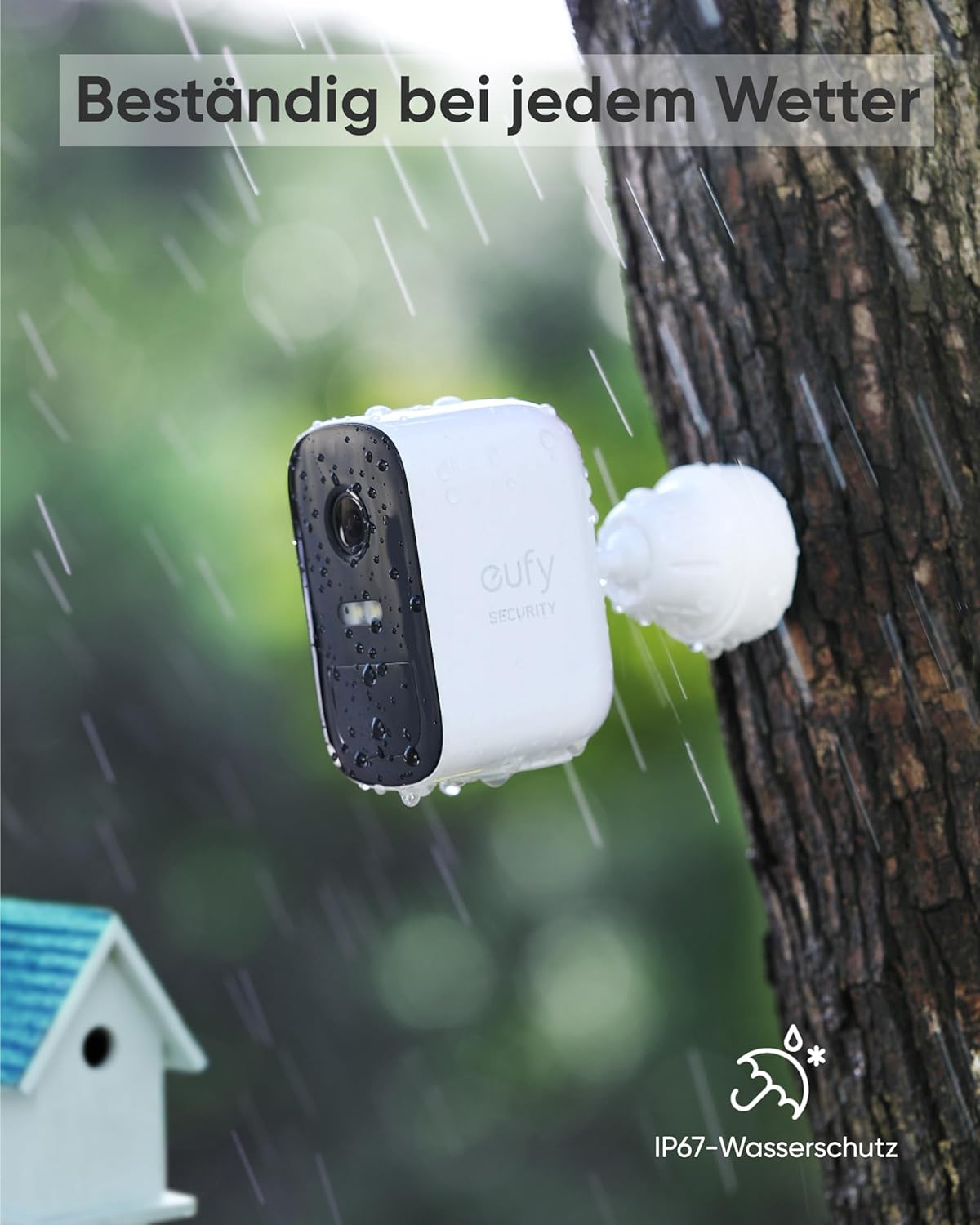 eufy Security eufyCam 2C, überwachungskamera aussen, 180 Tage Akku, HD 1080p, IP67 wetterfest, Nachtsicht, Kompatibel mit HomeKit und Solar Panel,Gebührenfreie Nutzung