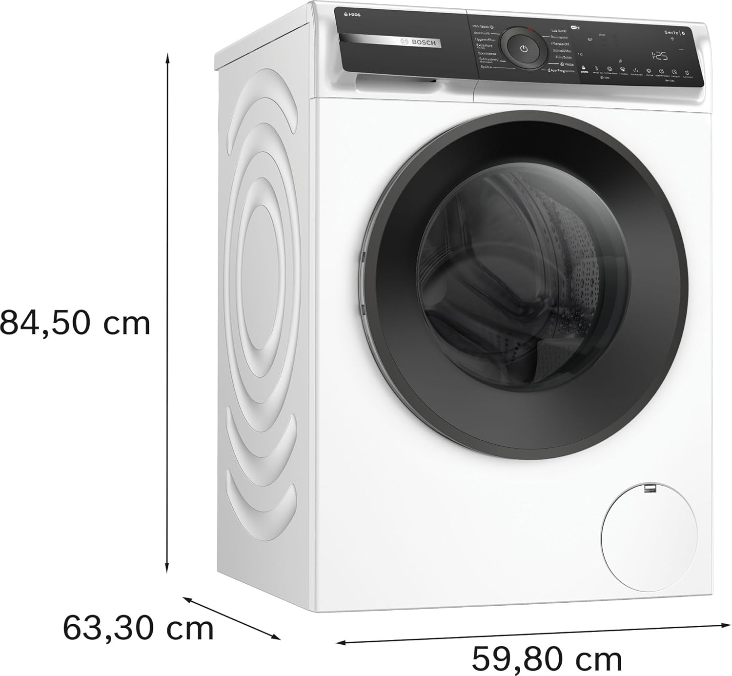 WGH244A40, Serie 6, Smarte Waschmaschine 9 kg, 1400 UpM, i-DOS, Fleckenautomatik, Iron Assist für weniger Falten, Nachlegefunktion, Active Water Plus, Hygienisch Waschen