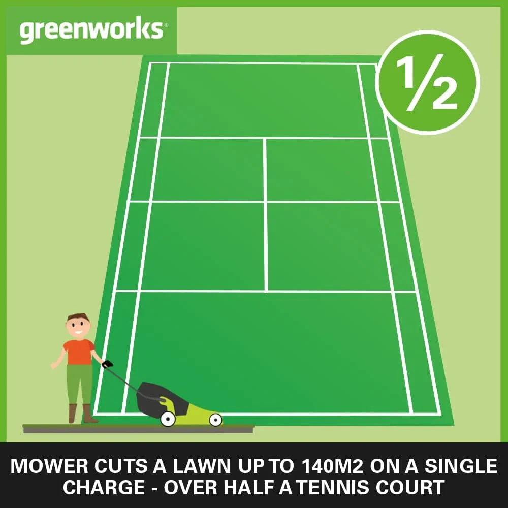 Greenworks 48V (2x24V) Selbstfahrender Akku Rasenmher f��r groe Flchen bis zu 480m, 46cm Schnittbreite, 55L Sack PLUS zwei 4Ah-Akkus und Doppelladegert GD24X2LM46SPK4X
