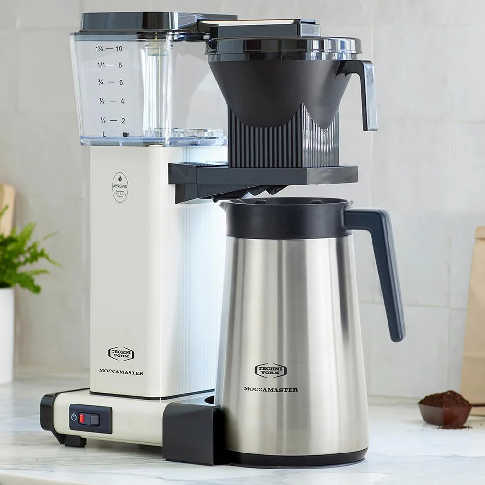 Moccamaster KBGT, filterkoffiezetapparaat met thermoskan, filterkoffiezetapparaat, Off-White, 1.25L