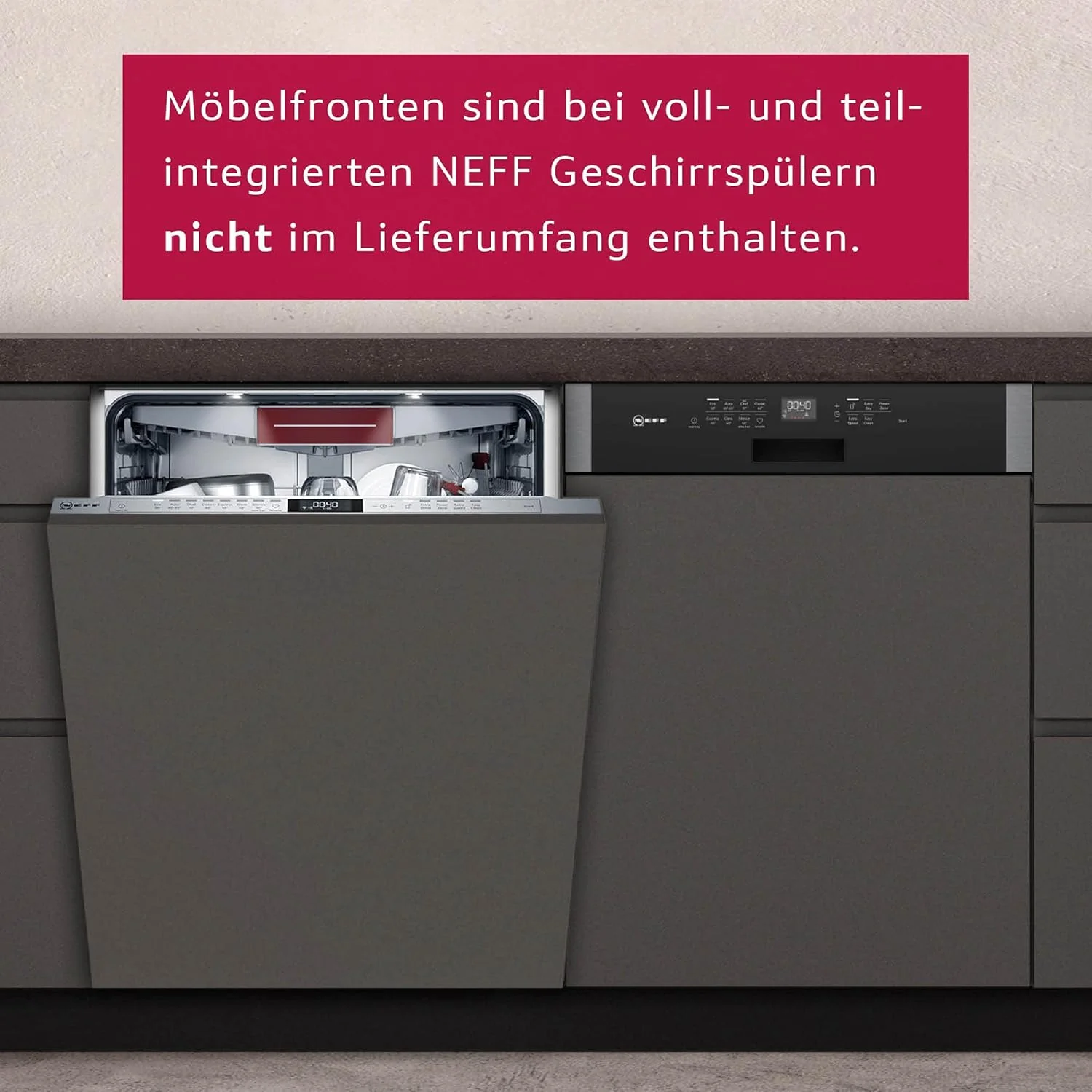 NEFF S155HTX15E N 50 Volledig ge?ntegreerde vaatwasser, 12 couverts, roestvrij staal, 81,5 cm hoogte