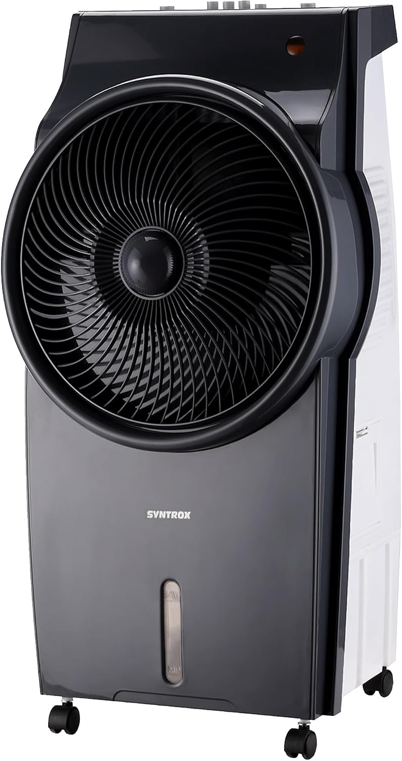 Syntrox Luftkühler mit Ventilator | Wasser gekühlt | Verdunstungskühler, Luftbefeuchter, Lufterfrischer, Multifunktionsgerät, inklusive Schwenkfunktion