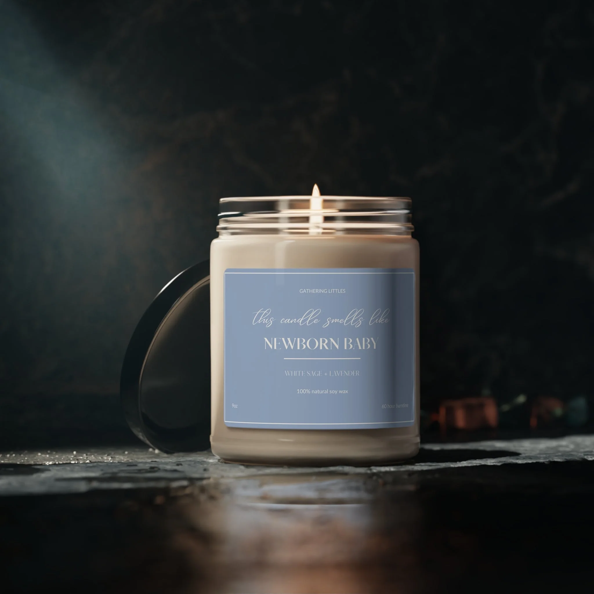 Baby Shower Gift, Scented Natural Soy Candle New Mom Gift, Gift for New Moms