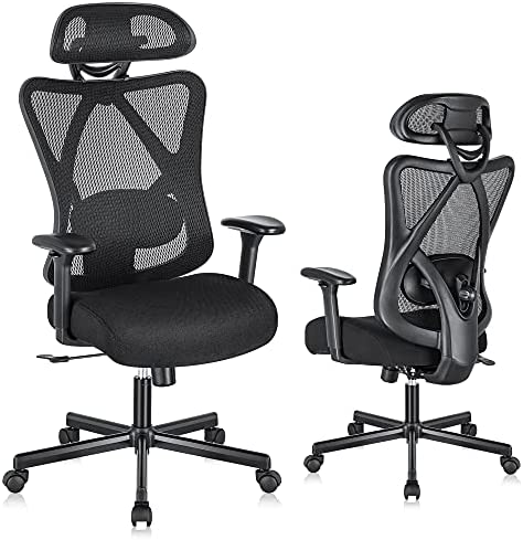SUNNOW Ergonomischer Bürostuhl, Netz-Computerstuhl, Chefsessel mit hoher Rückenlehne