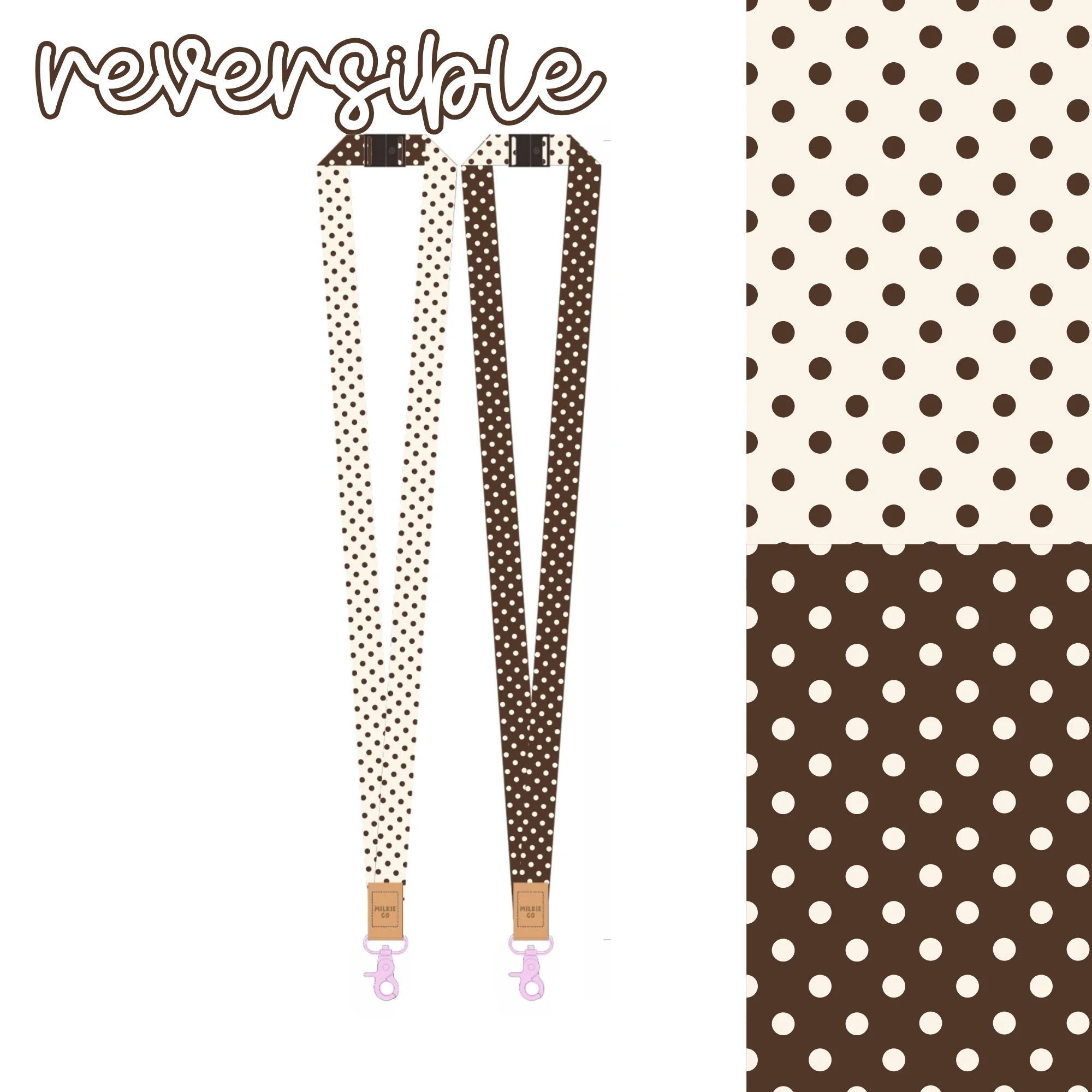 Cappucino Fabric Lanyard