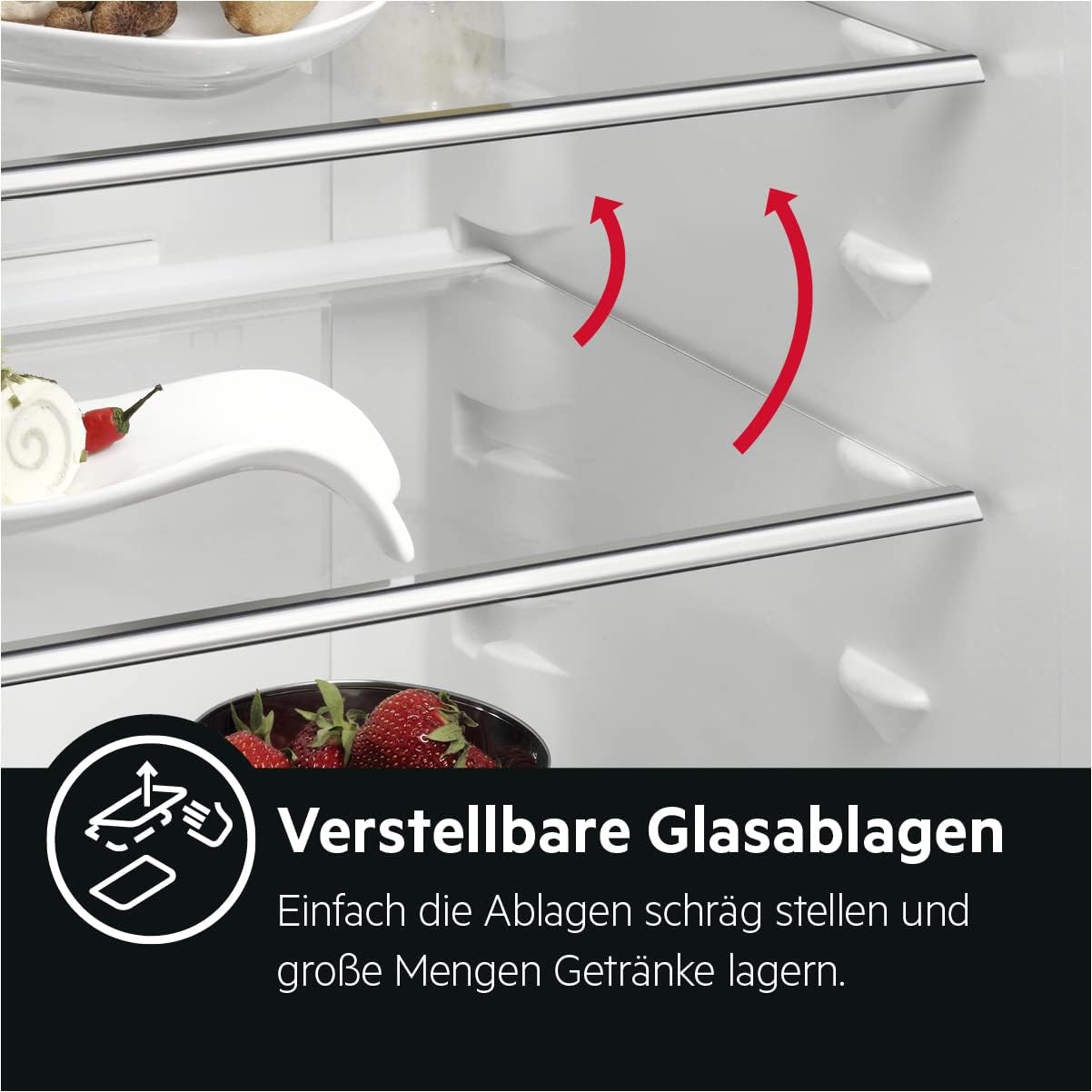 AEG TSK5O881ES Built-In Fridge / 880 mm / 142 L/Tow Door/E
