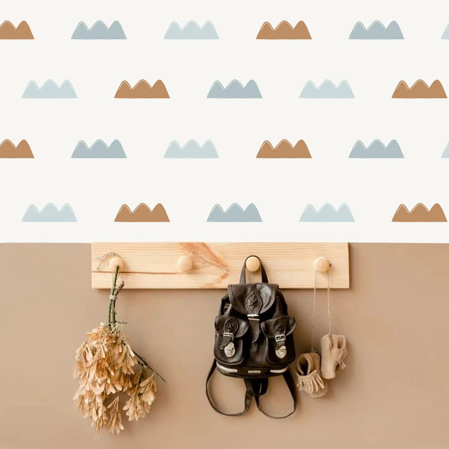 Mountain Wall Stickers for Kids Room, Mountain Nursery Wall Decals