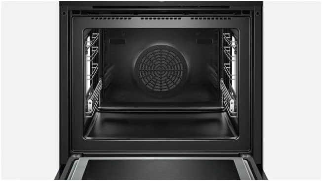 Bosch HMG7361B1, Serie 8 smarter Einbau-Backofen mit Mikrowellenfunktion, 60 x 60 cm, Made in Germany, Schwarz, Air Fry, Digitaler Bedienring, Touchdisplay, Automatikprogramme, Reinigungsunterst��tzung