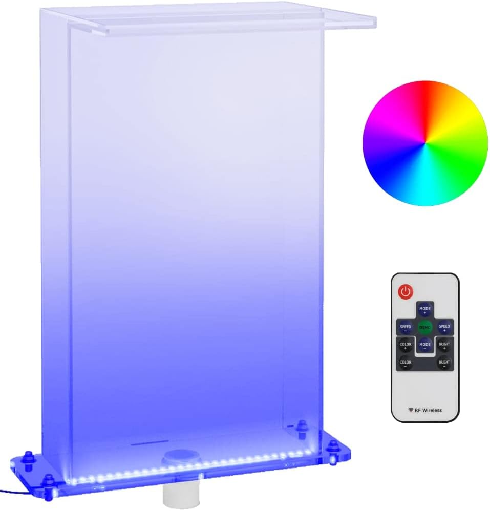 INLIFE Wasserfall-Element mit RGB-LEDs Acryl 51 cm,5.36kg,151406