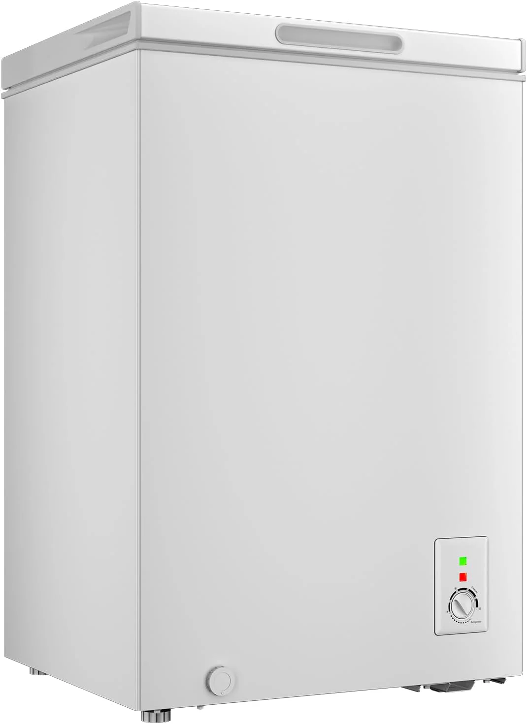 CHiQ FCF98DE Vrieskist 99 L, 54,5 x 47,6 x 83,5 cm, 4-sterrenvriezer, Thermostaatregeling, Draadmand, Balancerende deur, Stil, Wit