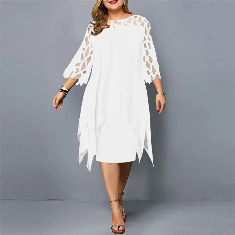 Elegantes Midi-Kleid in ��bergr??e
