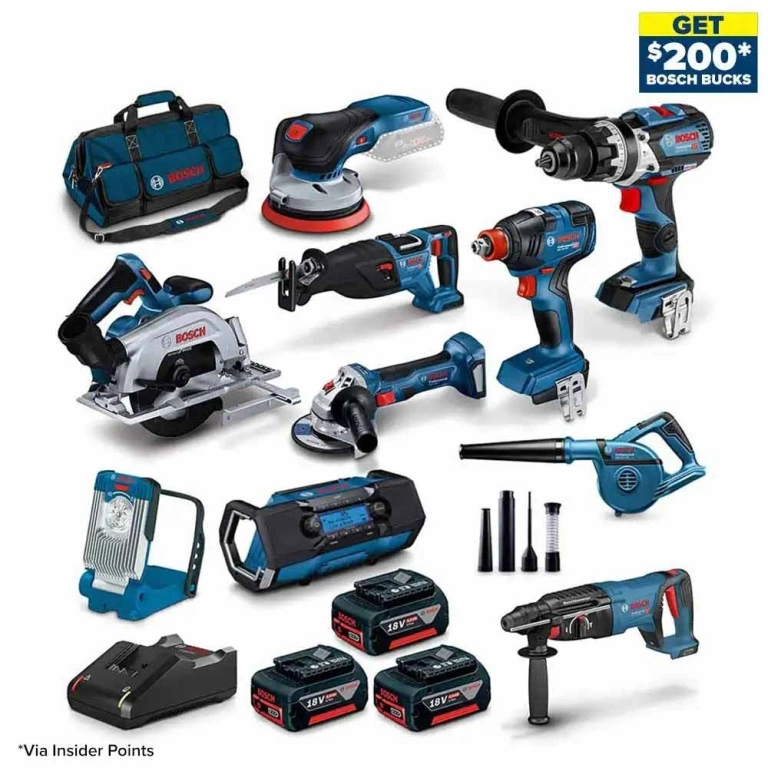 BOSCH 18V Brushless 10 pcs 3 x 5.0Ah Combo Kit 0615990N3B