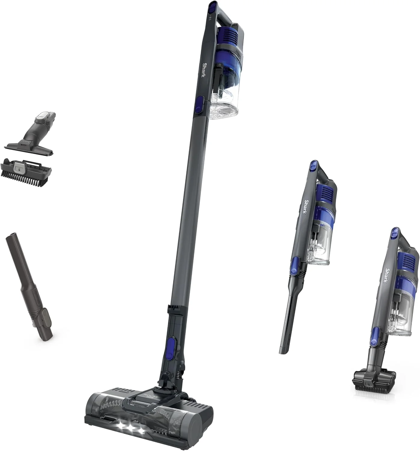 Shark PowerPro Reveal Plus Cordless Vacuum. FloorDetect & Dirt-Reveal Technology. HEPA Filter. Carpet & Hard Floor. Rechargeable. Charcoal. IZ376H