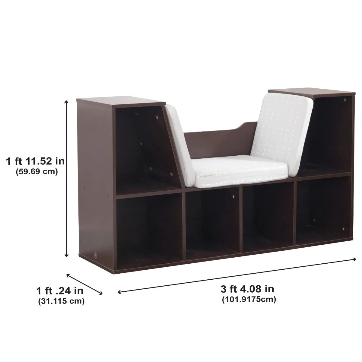 Boekenkast met leeshoek - Espresso