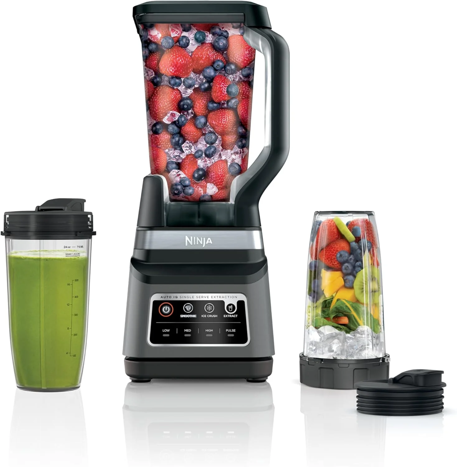 Ninja Professional Plus Blender | Max Power Smoothie Blender. Ice Cream Maker. Frozen Drink Mixer & Margarita Machine | 3 Auto IQ锟�?Presets. 1400 W. 72oz Total Crushing Pitcher | Dark Grey. BN701