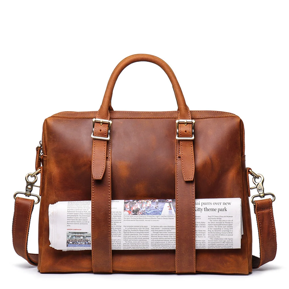 Retro Handmade Leather Briefcase