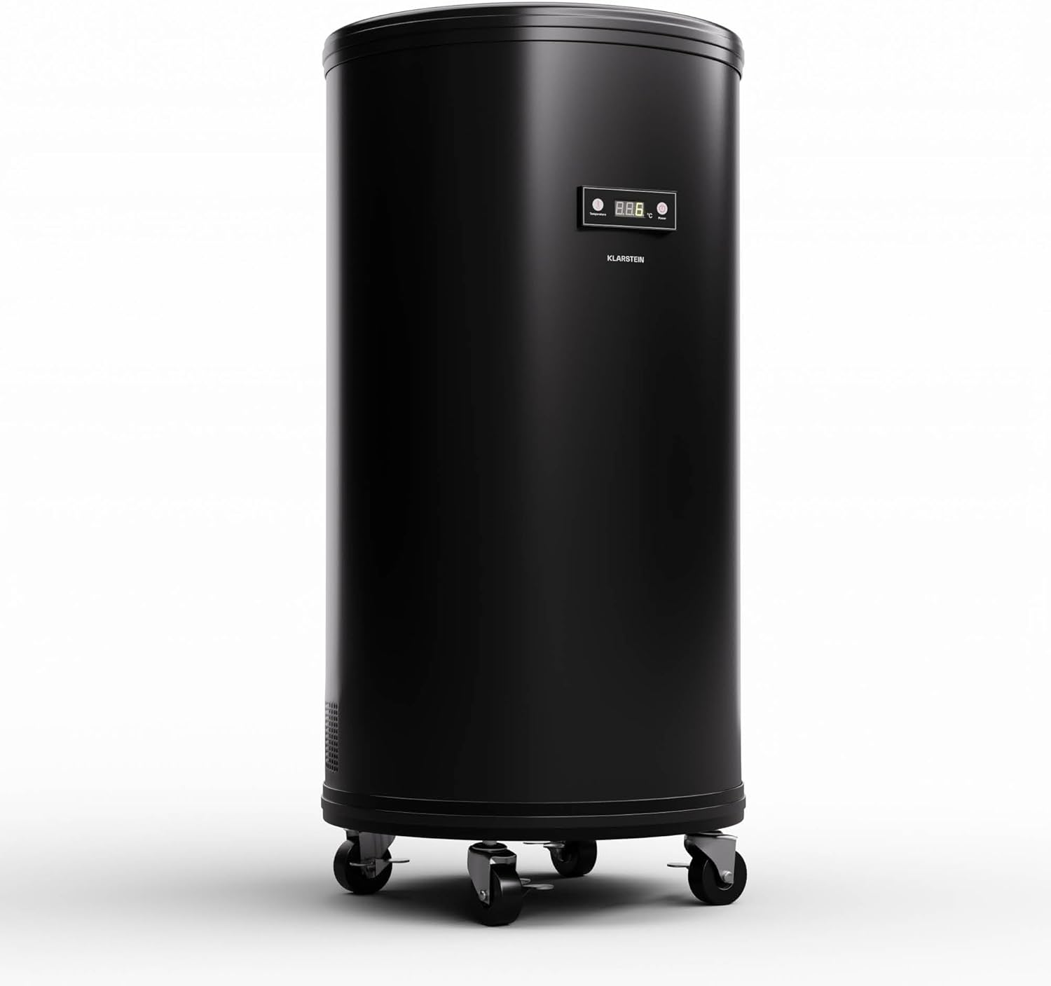 Klarstein Beersafe L Kühlschrank mit LED Display, Edelstahl-Kühlschrank für Zimmer, Indoor/Outdoor Getränkekühlschrank, Weinkühlschrank für Getränke, 70L Kühlschrank mit 360° Sicht, 0-16°C