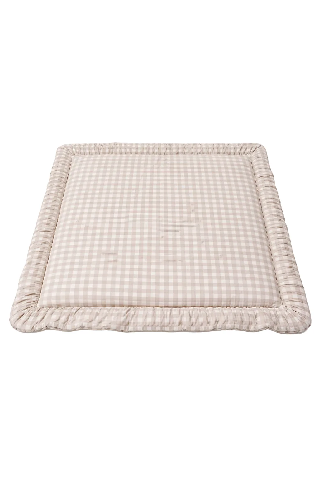 Beige Gingham Padded Baby Play Mat