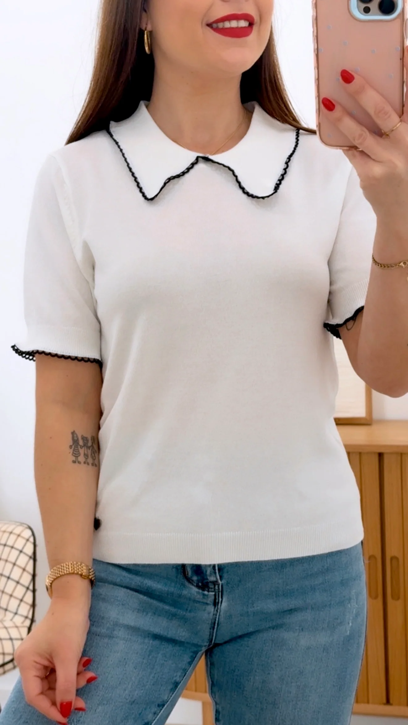 CAMISETA POLO CUELLO SOLAPADO