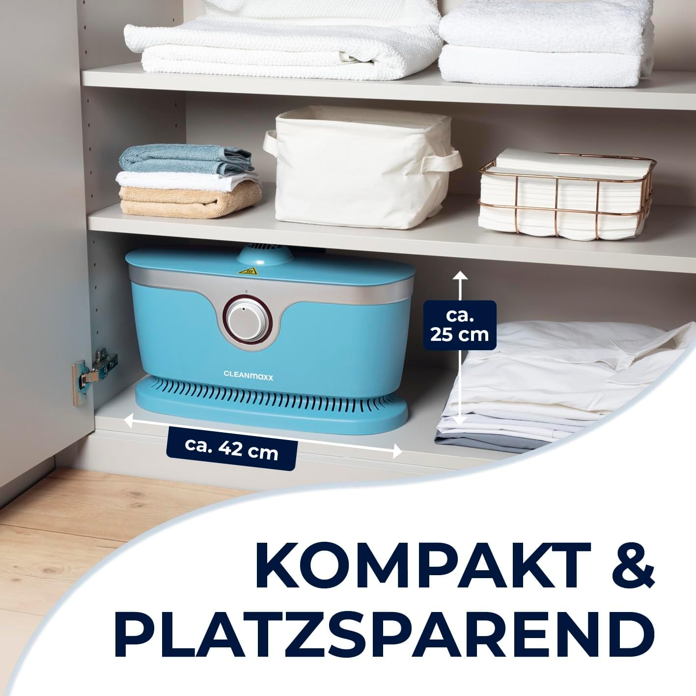 CLEANmaxx Automatischer Hemden-Bügler zum Trocknen und Gltten von Hemden & Blusen inklusive Aufsatz für Hosen | Die innovative und schonende Art, Ihre Wsche zu gltten