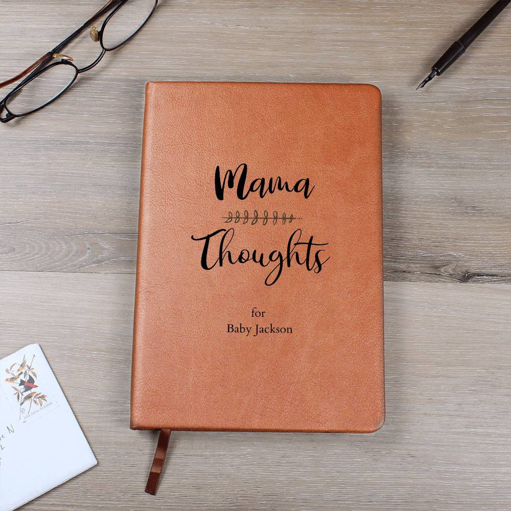 Personalized Leather Journal for New Moms, Personalized Gift for New Moms, Personalized Mom Journal, Sentimental Gift for New MomGraphic Journal