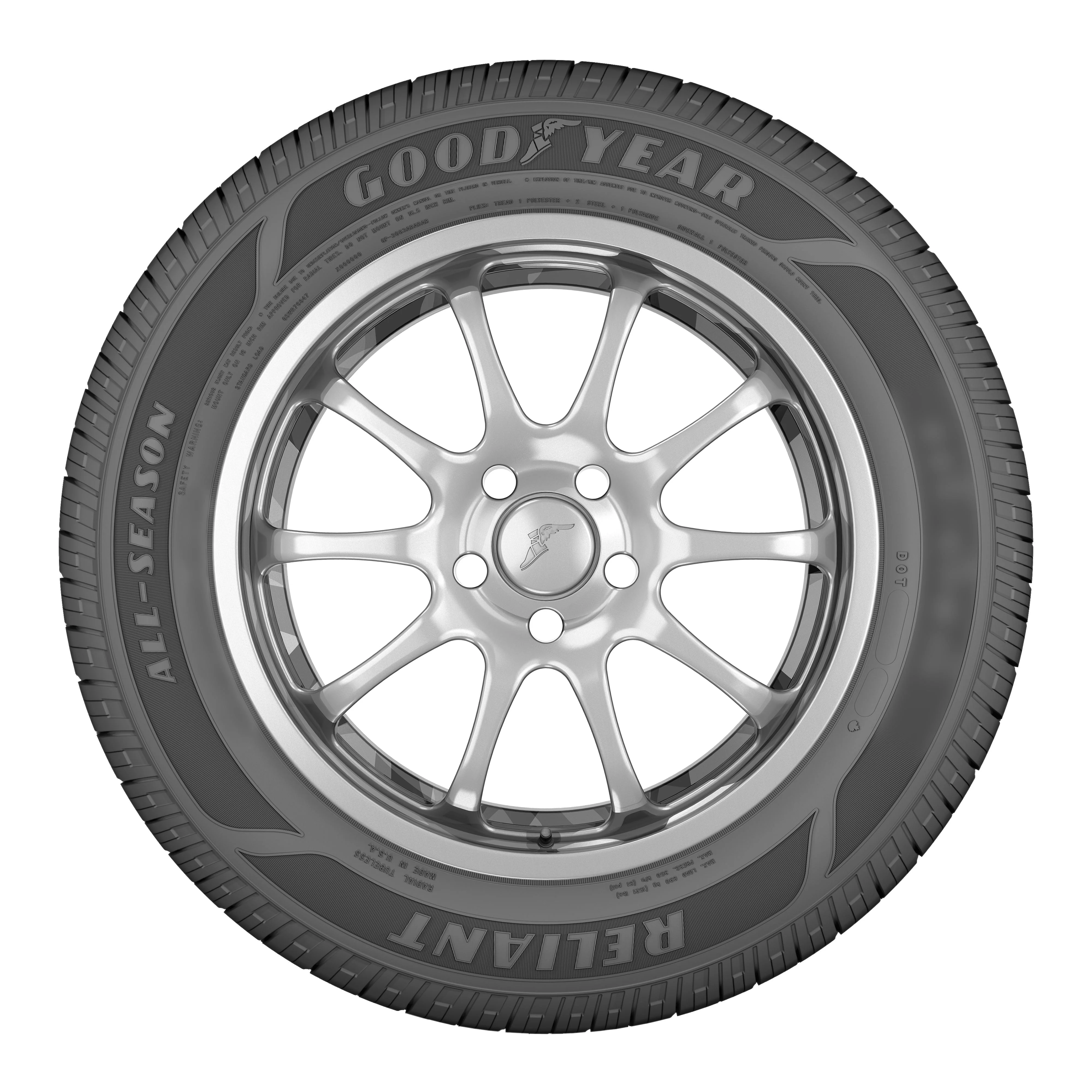 Goodyear Reliant All-Season Tire, 205/60R16 92V, Designed for Year-Round Performance