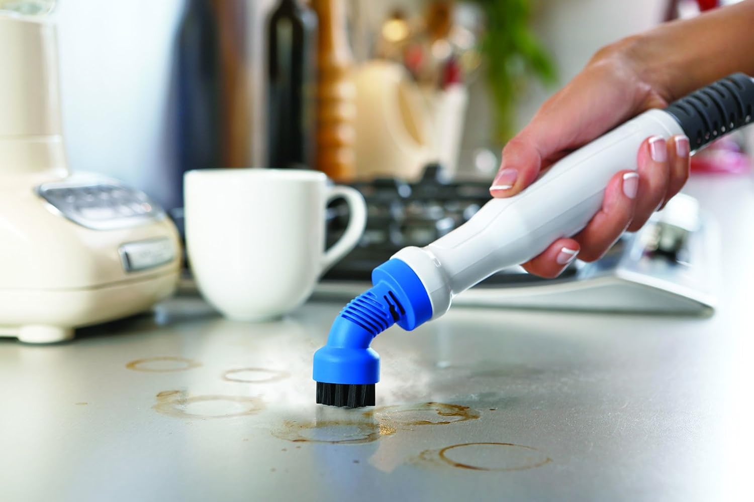 Black+Decker 15-in-1 Dampfbesen Steam-mop (mit Steamitt Dampfhandschuh zur Oberflchenreinigung, AutoSelect für richtige Menge Dampf, 180° drehbarer Reinigungsfu, inkl. 15-tlg Zubehr)