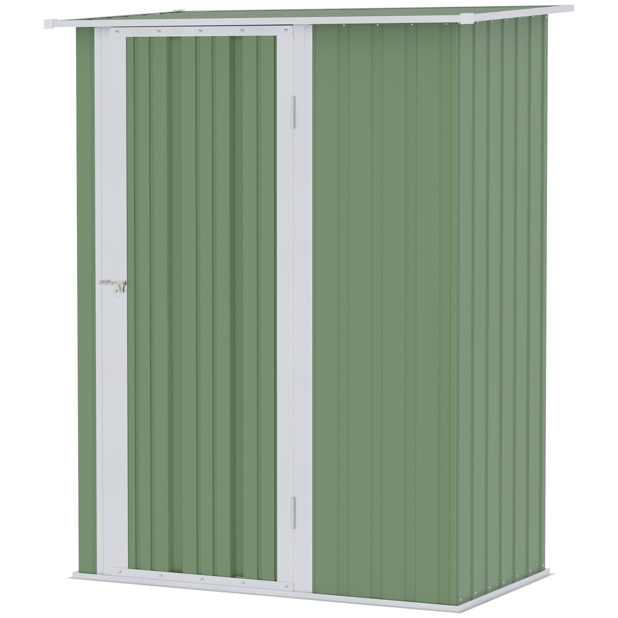 tuinhuisje met deur staal groen 142 x 84 x 189 cm