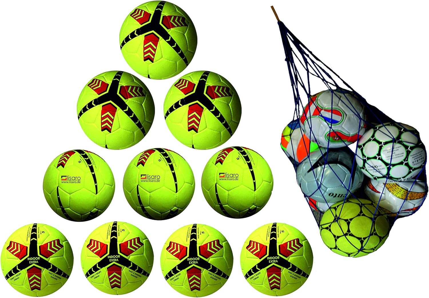 Lisaro 10_Indoor-Fussball Indoorballpaket aus Echt valurleder