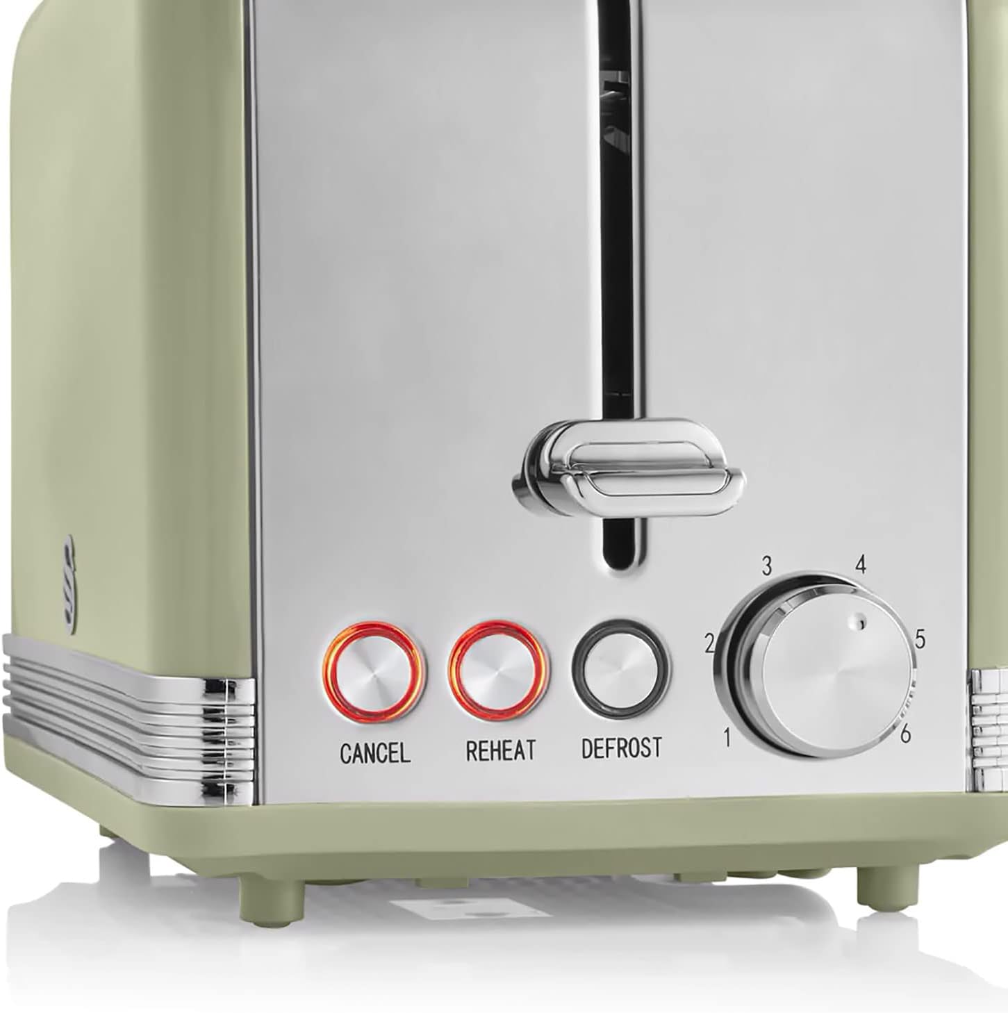 Swan Retro Frühstücks-Set 1,8 L Wasserkocher, 2 Scheiben Breitschlitz-Brottoaster, 20L Digital-Mikrowelle, 6 Leistungsstufen, Timer, Spiegeltür, Vintage Design, Grün, Einheitsgröße
