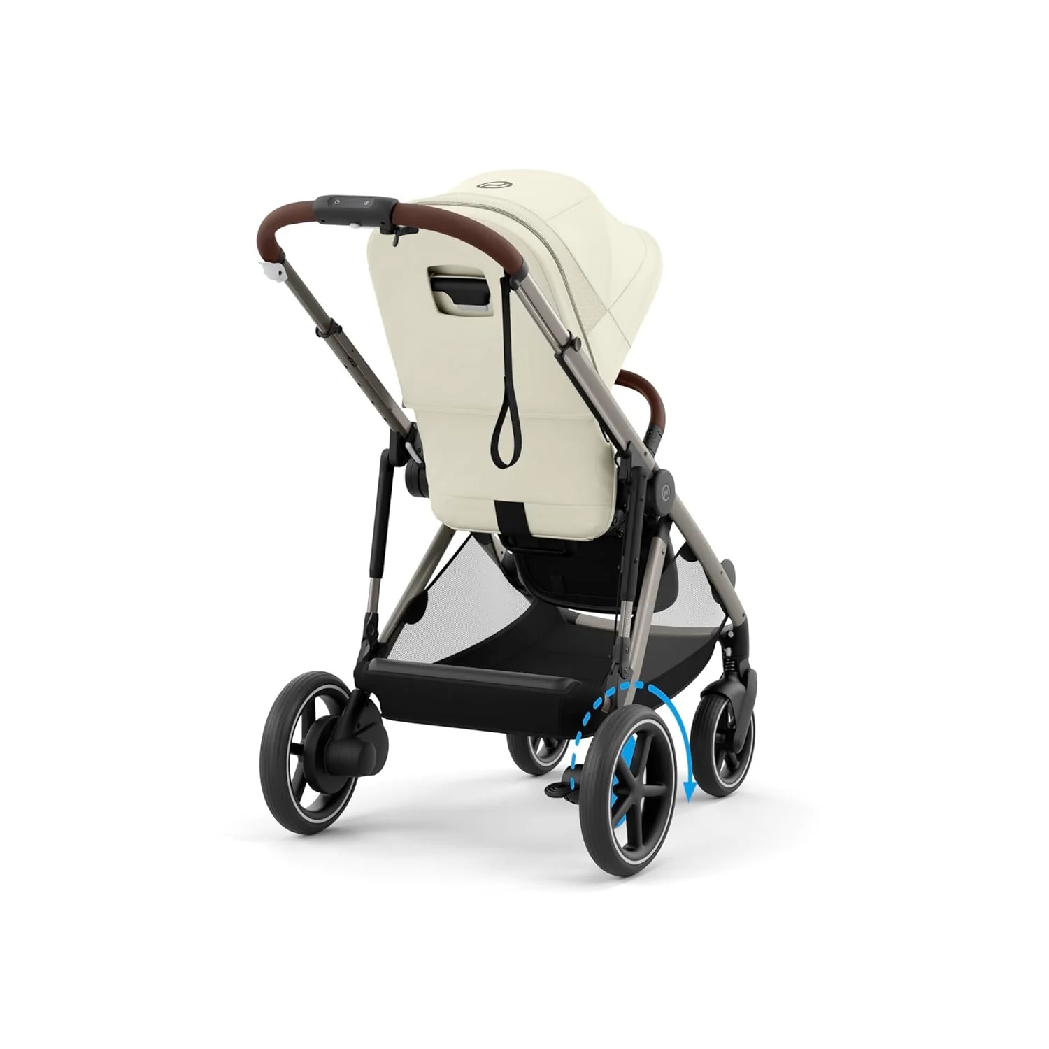 CYBEX Gold Kinderwagen e-GAZELLE S, Ab Geburt bis ca. 4 Jahre, Max. 22 kg (Single-Modus) / 2x 22 kg (Duo-Modus), All-in-1-System mit E-Antrieb und 20+ Konfigurationen, Moon Black
