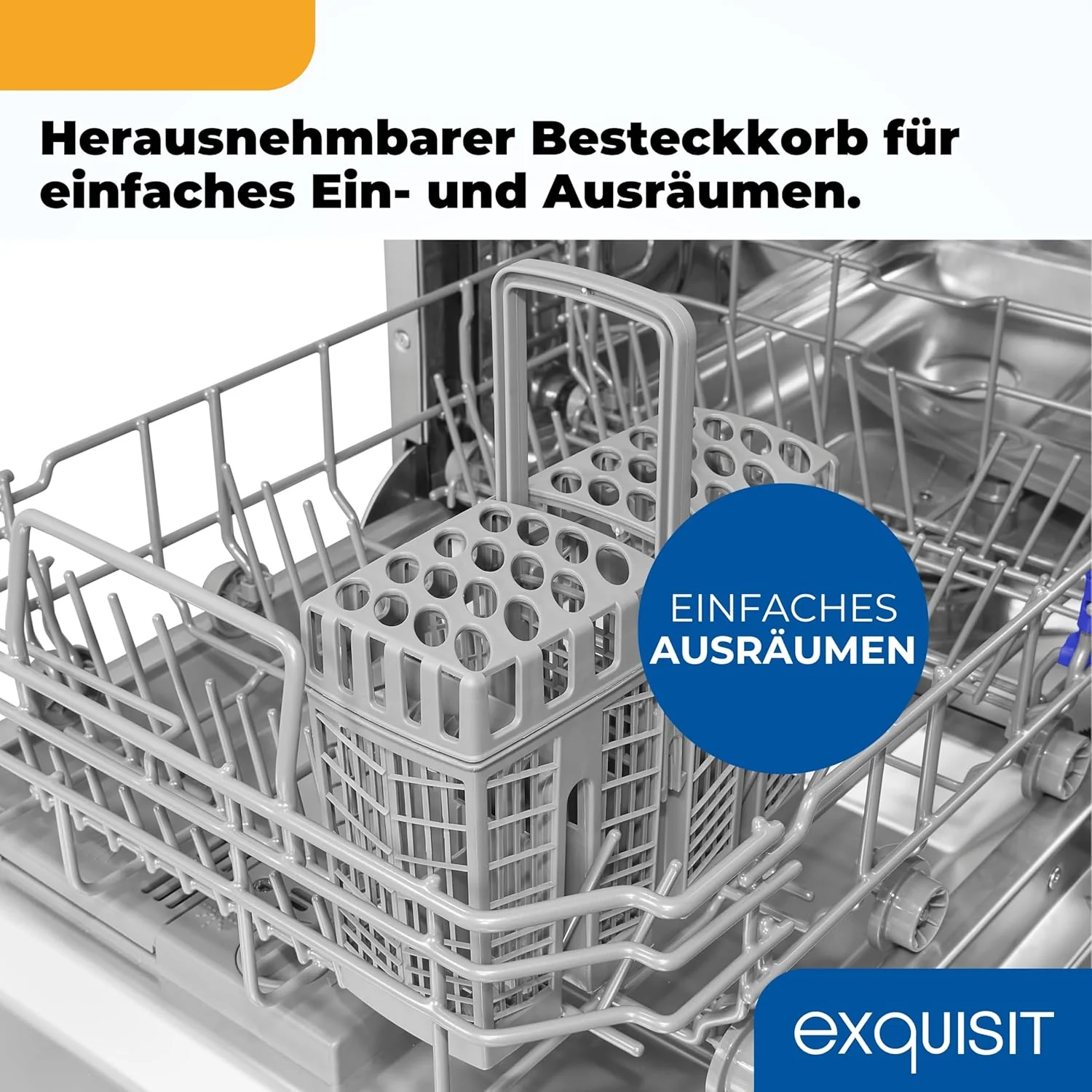 Exquisit Geschirrsp��ler, 9 Ma?gedecke, Sp��lmaschine 45 cm, Power+, ECO-Modus, Geschirrsp��ler 45 cm, GSP59109-030E silber