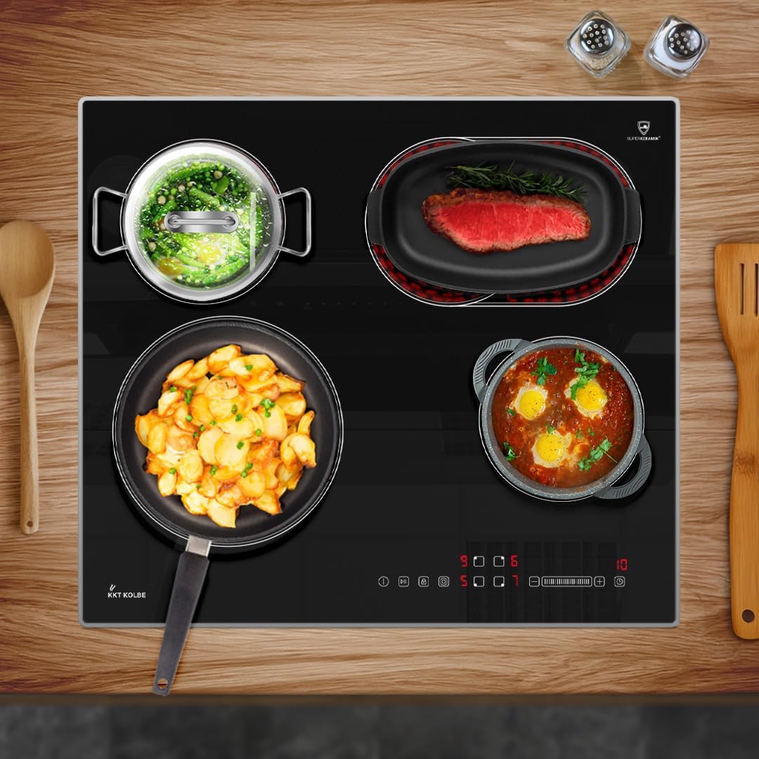 KKT KOLBE Autarkes Herdset | 60cm Einbaubackofen EB8005ED | 59cm Kochfeld CH5901AL | Pizzafunktion Grill Umluft Heißluft | Automatik-Timer | Wärmeschutzverglasung | Kindersicherung | SET8005CH59AL