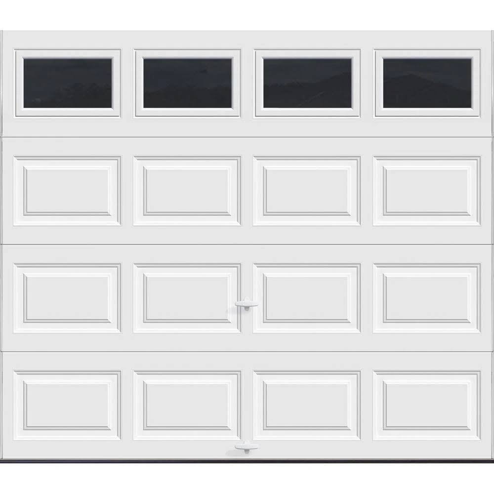 Clopay Classic Insulated Garage Door 9��7 ft, R-Value 6.5, White with Plain Window