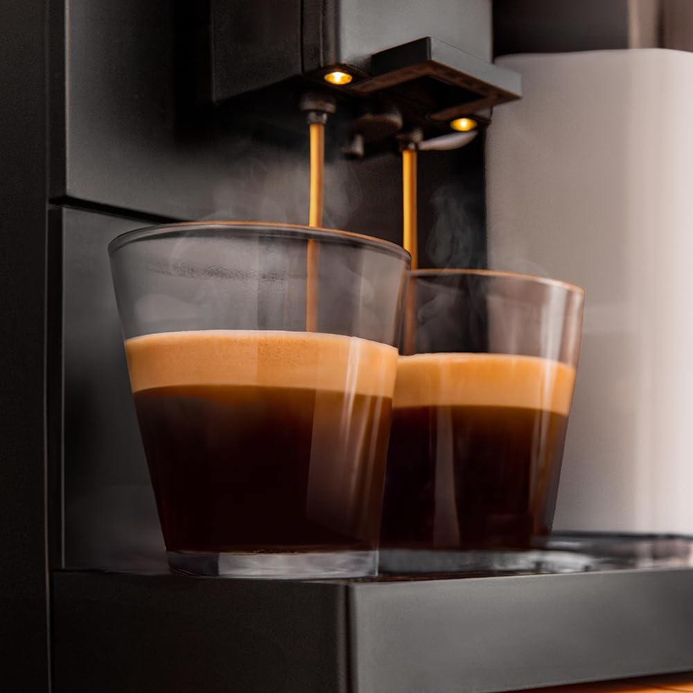 Cecotec Kompakte Superautomatische Kaffeemaschine mit Wifi Cremmaet Compactccino Connected Black Rose. 1350W, 19 Bar, TFT-Bildschirm und APP, Mahlwerk, Milchtank 400 ml und 1 Liter Wasser