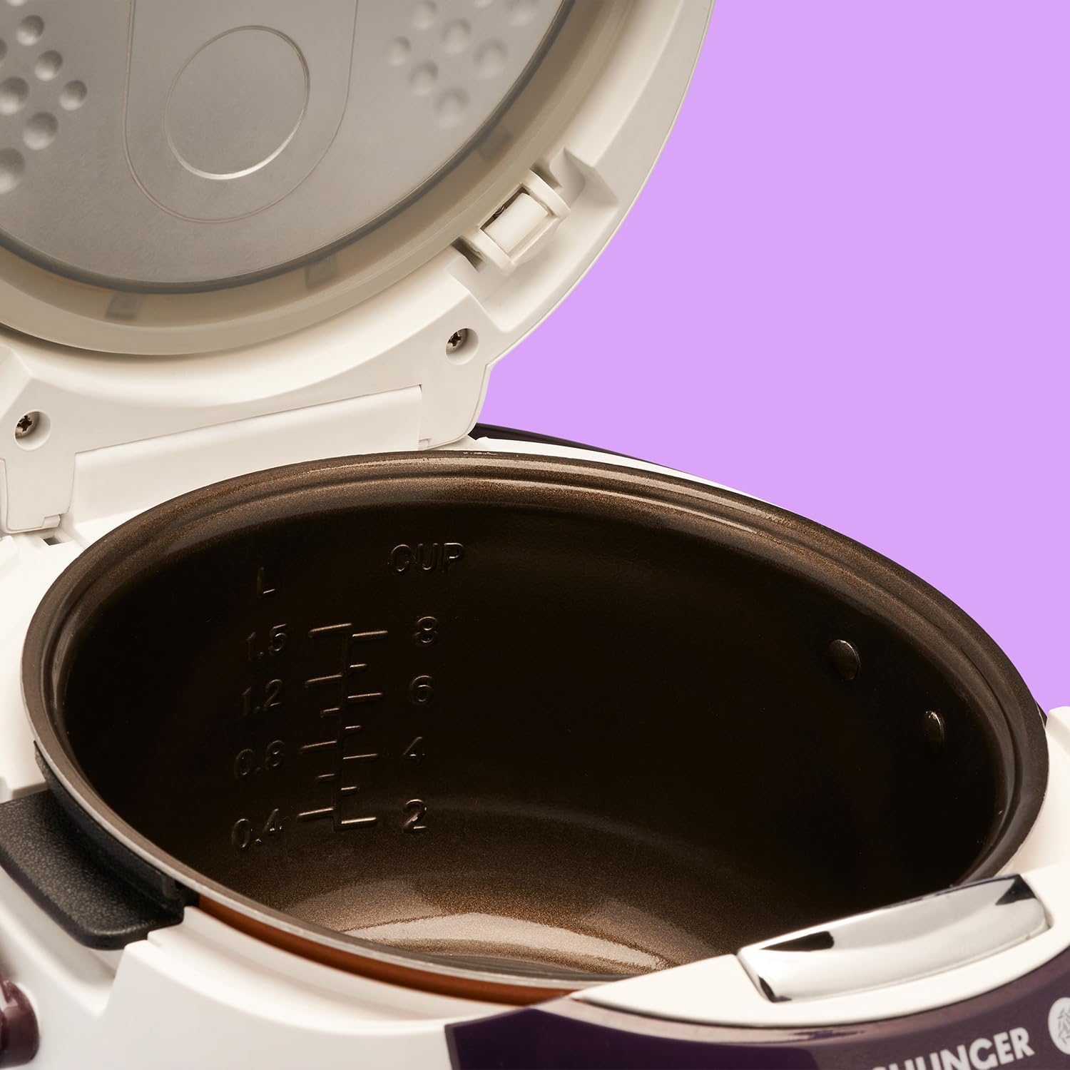 REISHUNGER Digitaler Reiskocher & Dampfgarer Schwarz | 1,5 L bis 8 Personen | Warmhaltefunktion, Timer & Premium Innentopf | Multikocher, 12 Programme, 7-Phasen-Technologie