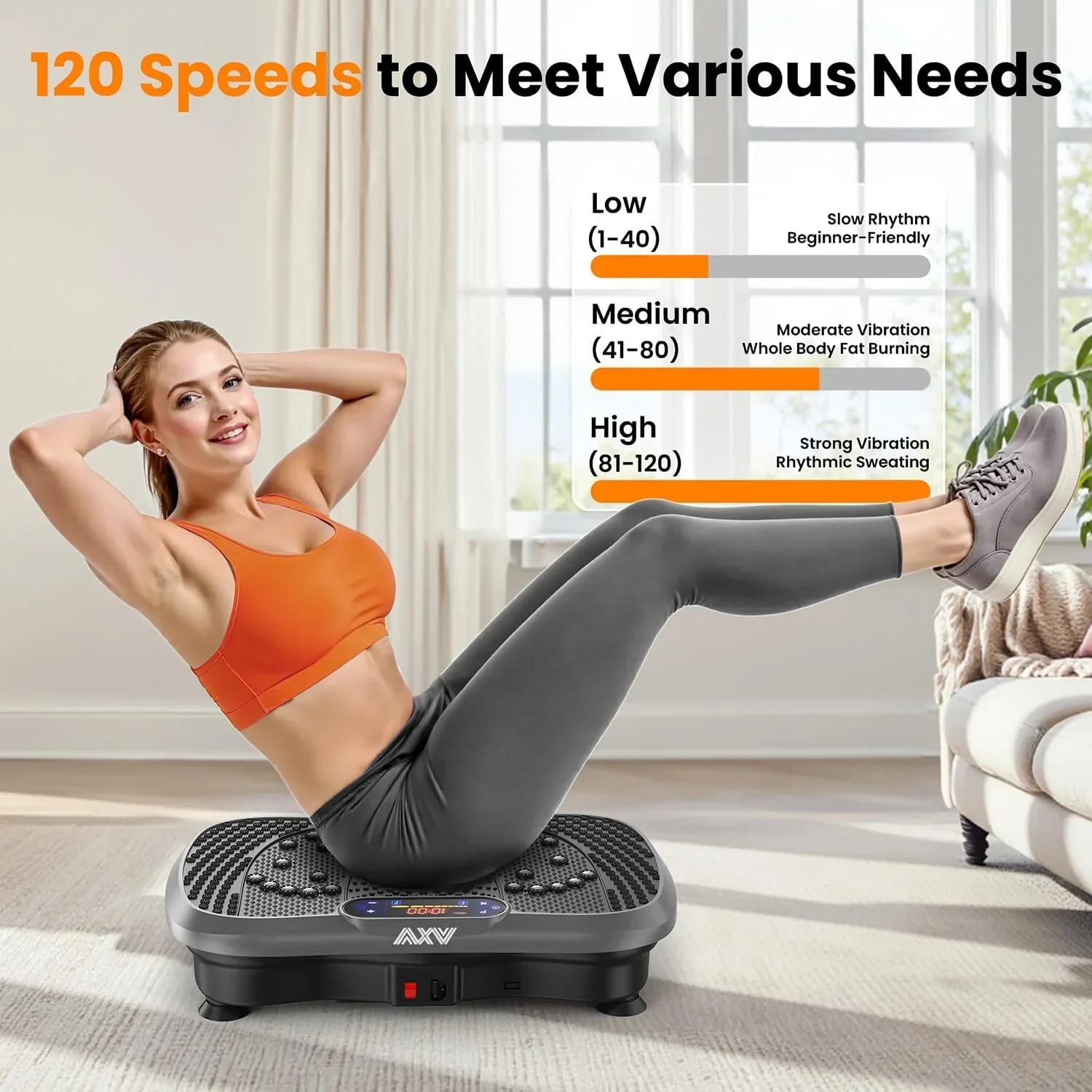 AXV Vibration Plate Fitness Platform Trainer Suitable for men and women to lose weight