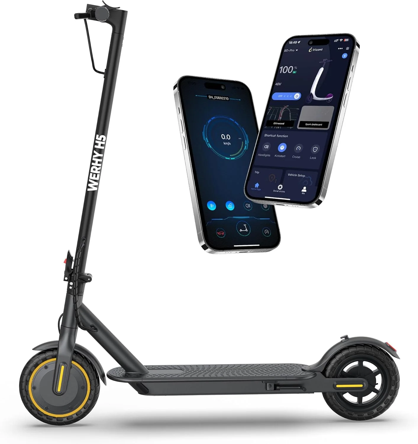 Electric Scooter - 350W/500W Motor, 22 Mph Top Speed