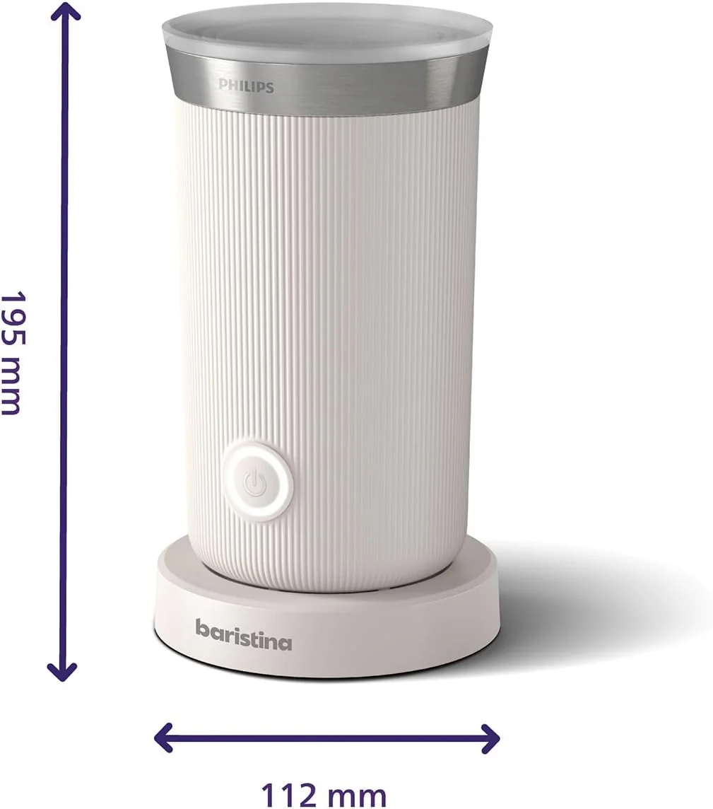 Philips Baristina Espressomaschine - Real Espresso- made simple. Kompakte Kaffeemaschine- Naturwei? mit wei?em Siebtr?ger- 16-bar-Pumpendruck- automatisches Mahlwerk- Cafe Crema (BAR300/00)