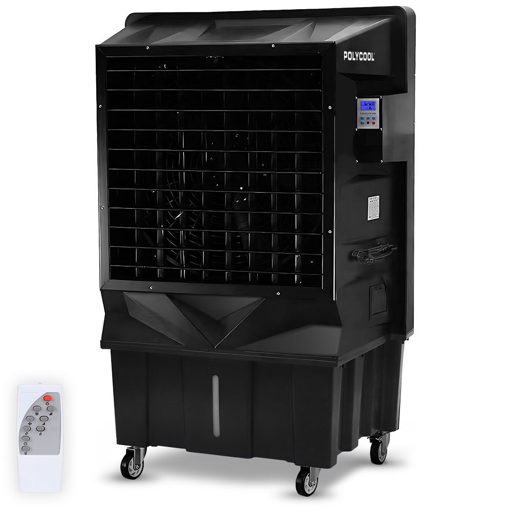 POLYCOOL 130L 750W Evaporative Air Cooler, Commercial Industrial Grade, Remote Control, Purifier, Fan